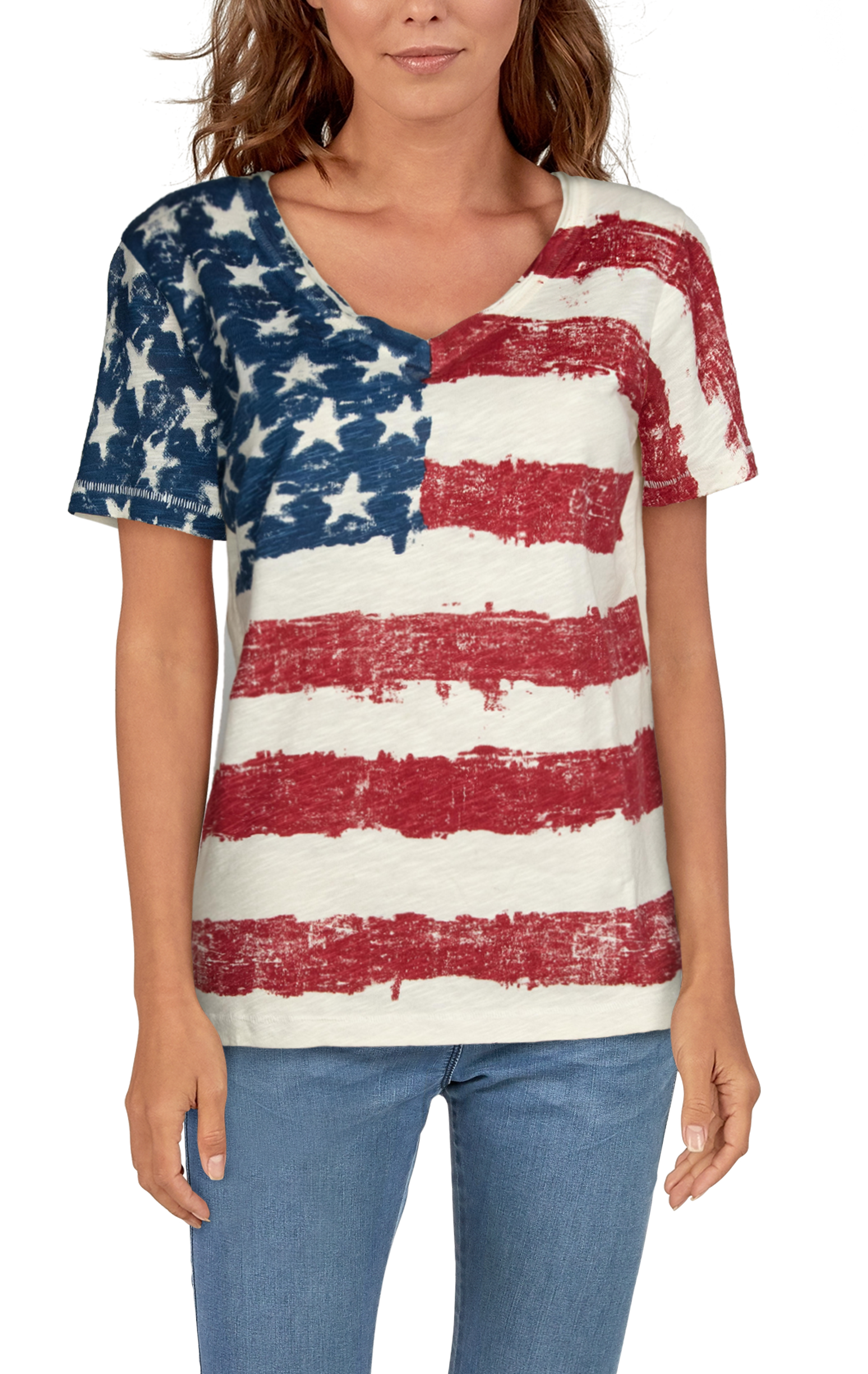 Natural Reflections Vintage Flag Short-Sleeve T-Shirt for Ladies | Bass ...